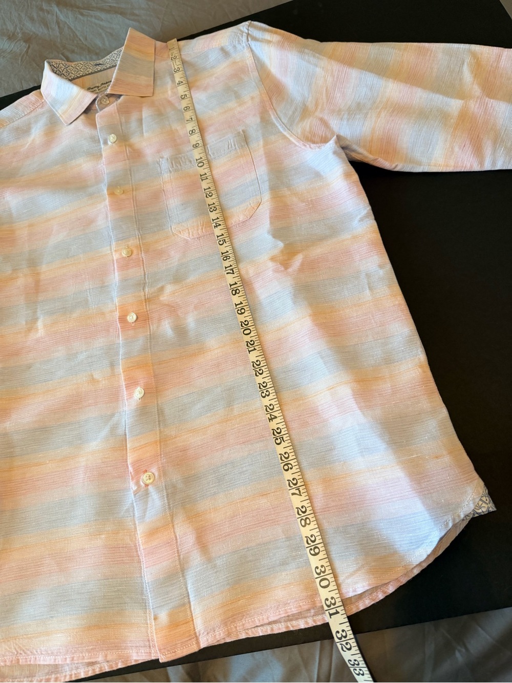 Tommy Bahama Barbados Breeze stretch Men's buttondown shirt, linen blend, sz L - Picture 5 of 11